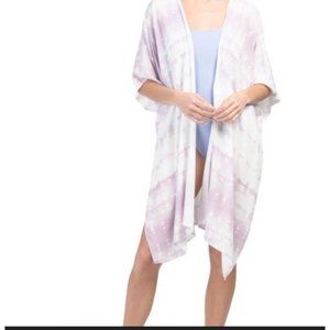 Steve Madden Lilac SMA-479 Tie Dye Viscose Coverup